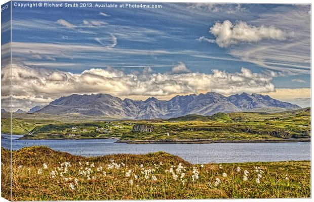 Cuillin view from Ullinish Canvas Print by Richard Smith