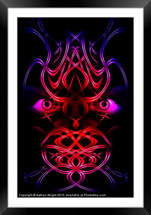 Evil eyes Framed Mounted Print by Nathan Wright