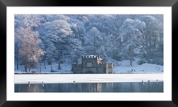 Newmiller Dam Boat House Framed Mounted Print by Dave Evans
