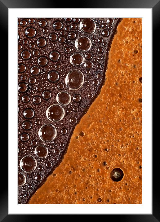 Brown Bubbles Framed Mounted Print by Ivan Yonkov