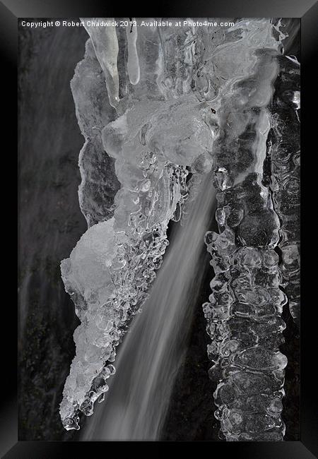 frozen waterfall Framed Print by Robert Chadwick