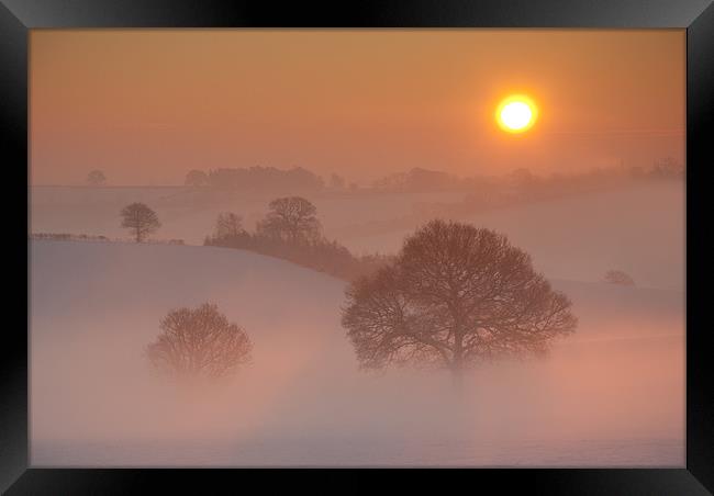 Winter Sunrise Framed Print by Tracey Whitefoot