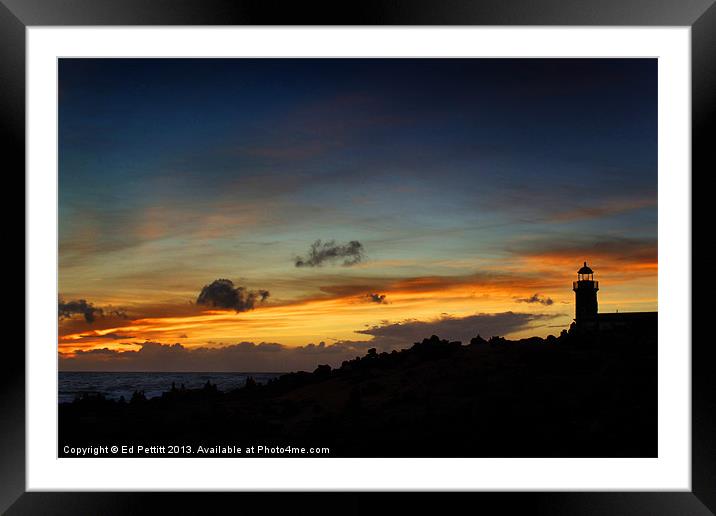 Lighthouse, Playa Blanca, Lanzarote Framed Mounted Print by Ed Pettitt