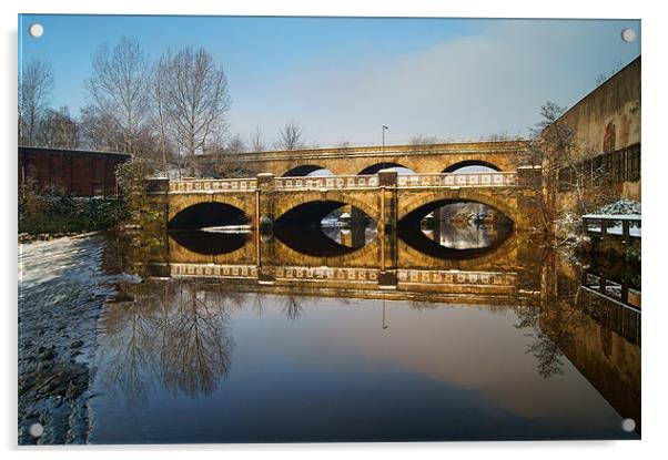 Norfolk Bridge & River Don, Sheffield Acrylic by Darren Galpin