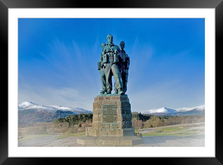 The Commando Monument Framed Mounted Print by Jacqi Elmslie
