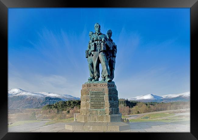 The Commando Monument Framed Print by Jacqi Elmslie