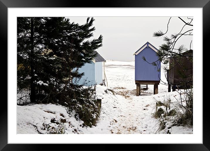 A Snowy Scene at Wells Framed Mounted Print by Paul Macro