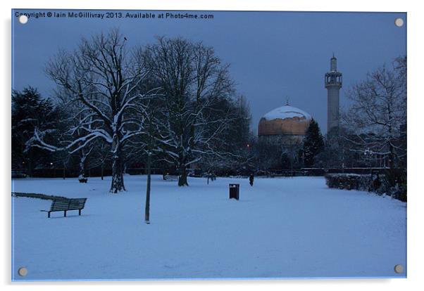 Regents Park in Winter Acrylic by Iain McGillivray