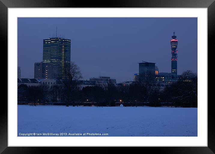 Winter in London Framed Mounted Print by Iain McGillivray