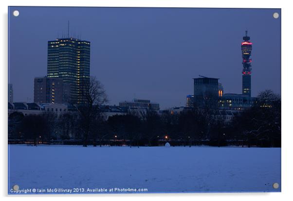 Winter in London Acrylic by Iain McGillivray