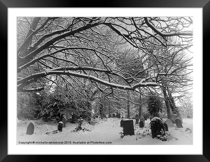 Bleak Winter Framed Mounted Print by michelle whitebrook