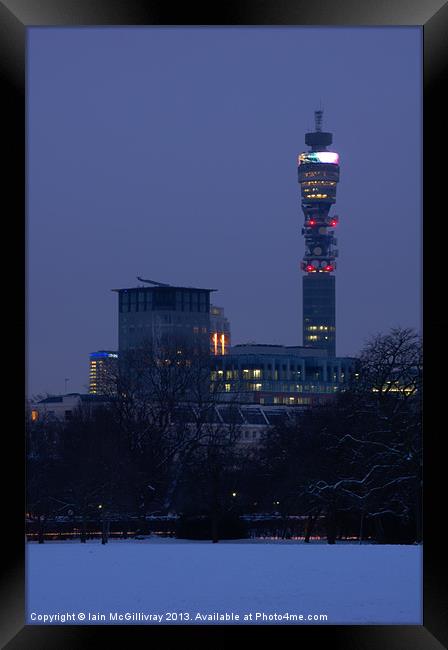 Telecom Tower in Winter Framed Print by Iain McGillivray