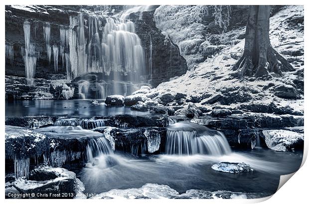 Frozen Scaleber Force Falls Print by Chris Frost