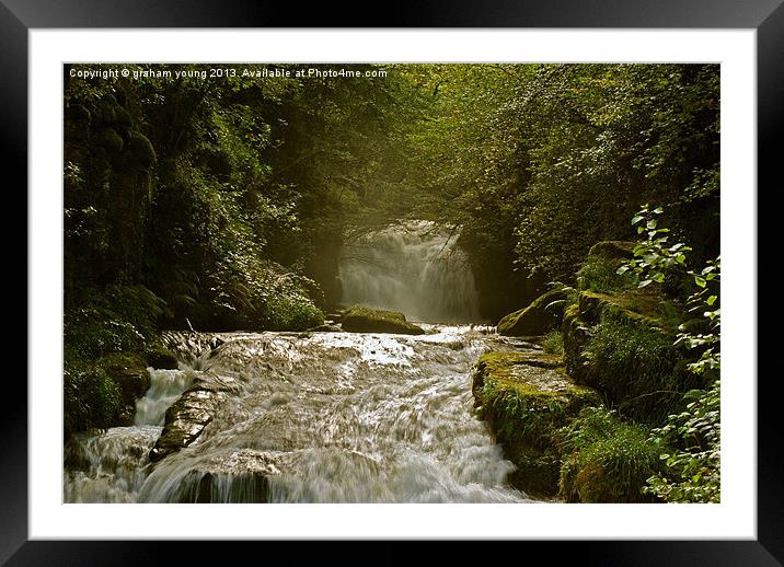Watersmeet Falls Framed Mounted Print by graham young