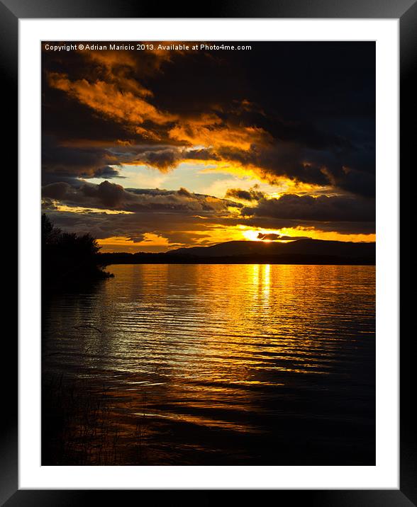 Sunset on Loch Leven Framed Mounted Print by Adrian Maricic