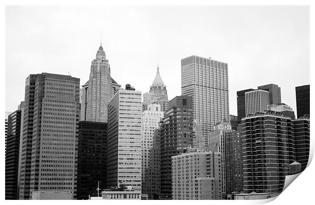 New York Skyscrapers Print by Megan Winder