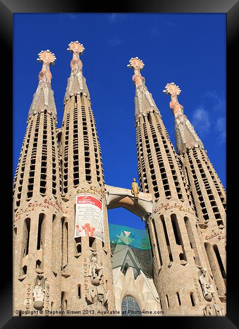 Sagrada Familia, Barcelona Framed Print by Stephen Brown