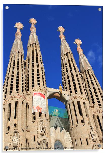 Sagrada Familia, Barcelona Acrylic by Stephen Brown
