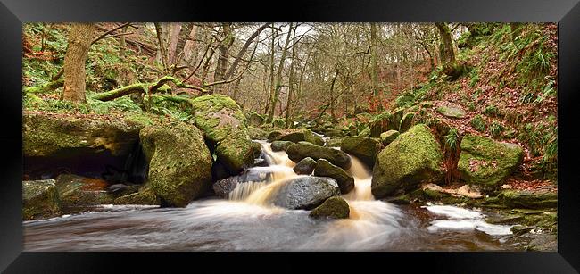 Padley Gorge Panorama Framed Print by Tom Reed