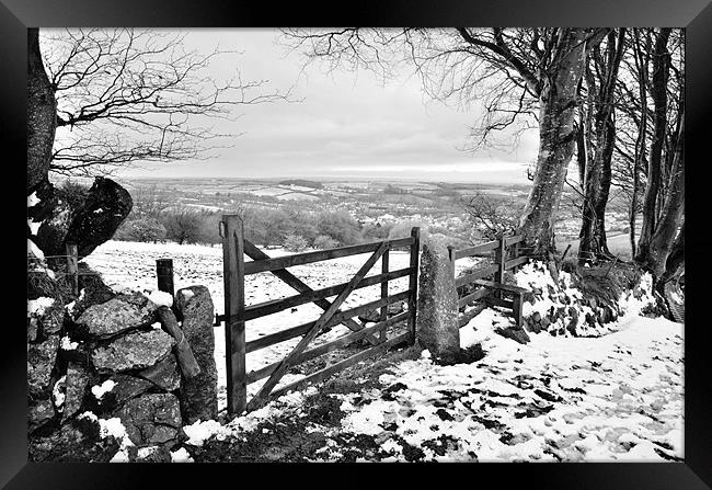 Dartmoor Gate Framed Print by Jon Short