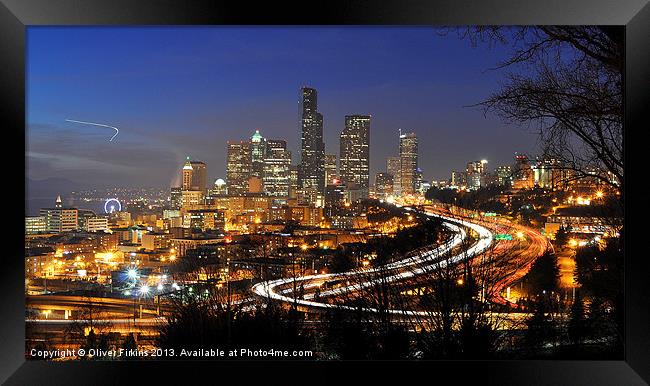 Downtown Seattle Framed Print by Oliver Firkins