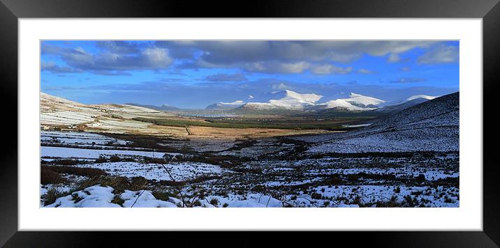 Snowy  Mountains Framed Mounted Print by barbara walsh