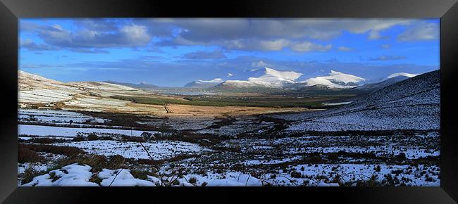 Snowy  Mountains Framed Print by barbara walsh