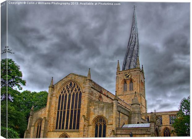 Chesterfield Crooked Spire 1 Canvas Print by Colin Williams Photography