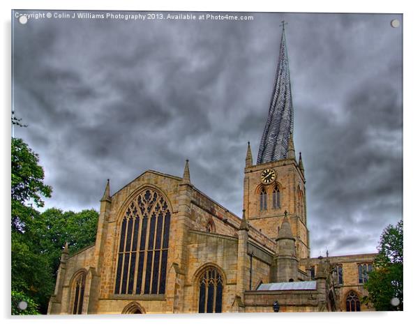 Chesterfield Crooked Spire 1 Acrylic by Colin Williams Photography
