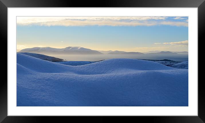 Snow in Dingle Framed Mounted Print by barbara walsh