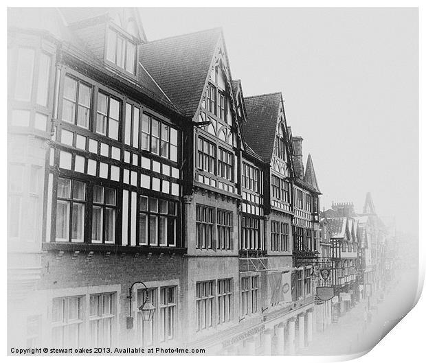 Chester collection - snow B&W 1 Print by stewart oakes