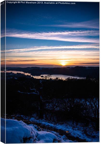 Sunset from Orrest Head Canvas Print by Phil Wareham