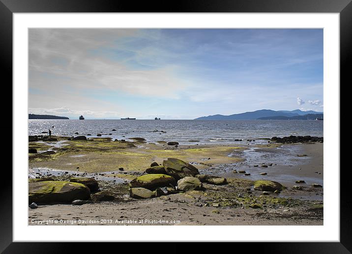 Vancouver Beach Framed Mounted Print by George Davidson