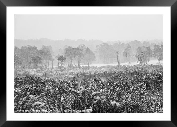 Ashdown Forest in the Snow Framed Mounted Print by Natalie Kinnear