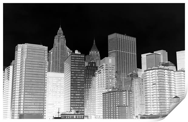 New York Skyscrapers 2 Print by Megan Winder