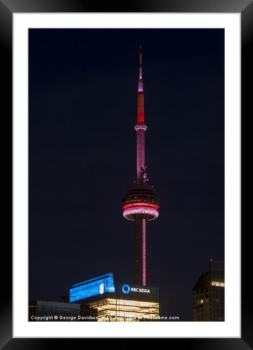 Toronto Tower Framed Mounted Print by George Davidson