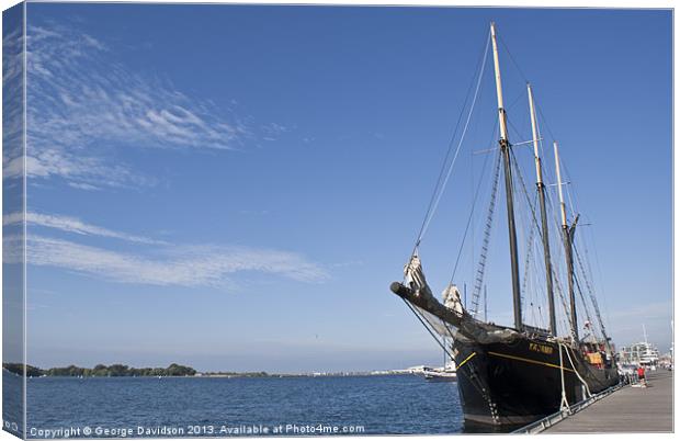 Tall Ship Canvas Print by George Davidson