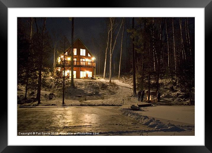 Winter at the Cottage Framed Mounted Print by Pat Speirs