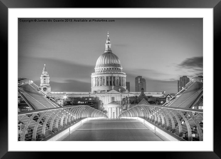St Pauls London Framed Mounted Print by James Mc Quarrie