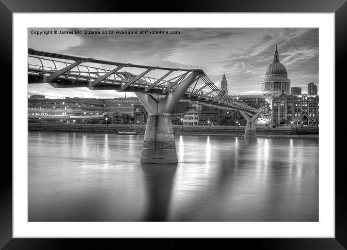 St Pauls London Framed Mounted Print by James Mc Quarrie