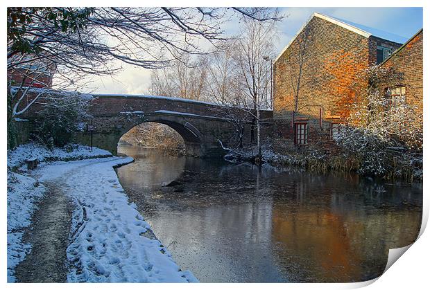 Bacon Lane Bridge & Sheffield Canal Print by Darren Galpin