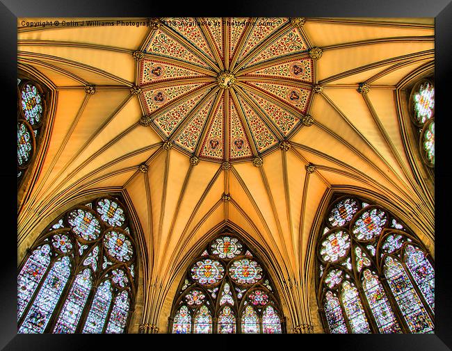 Vaulted Ceiling -The Chapter House - York Minster Framed Print by Colin Williams Photography