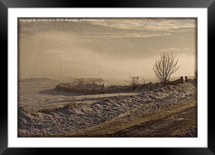 Winters Way - Scotland Framed Mounted Print by LIZ Alderdice