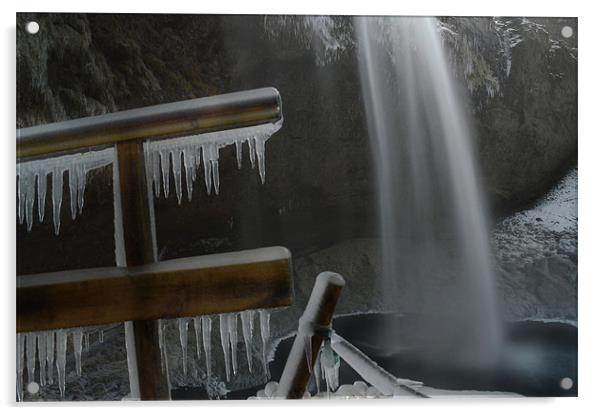 Seljalandsfoss Waterfall Acrylic by Michael Thompson