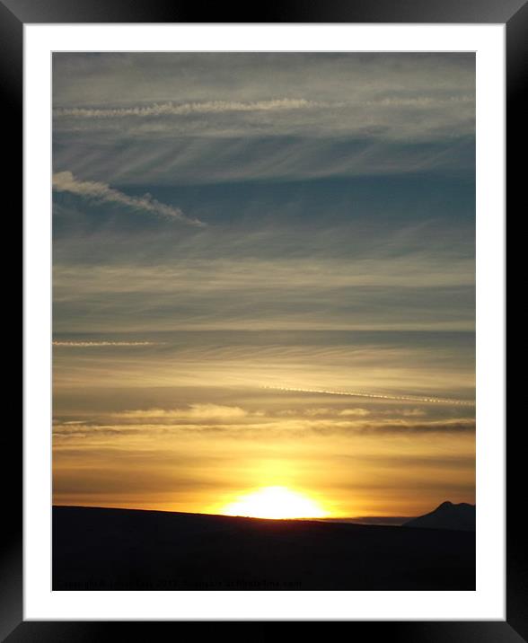 Sunset Lonscale Fell Framed Mounted Print by Janet Tate