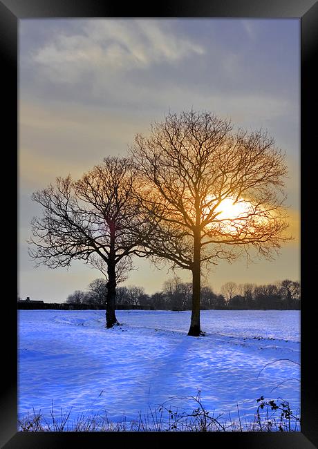 Winter landscape. Framed Print by Darren Burroughs