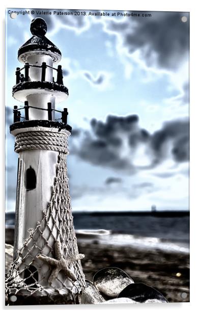 Little Lighthouse Acrylic by Valerie Paterson