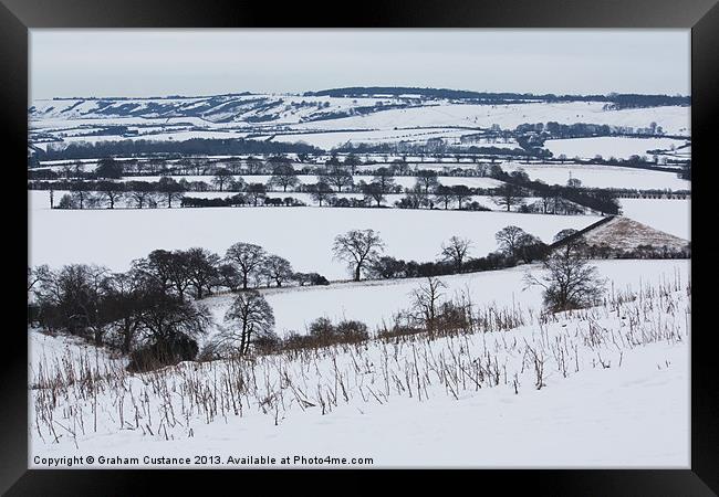 Winter Landscape Framed Print by Graham Custance