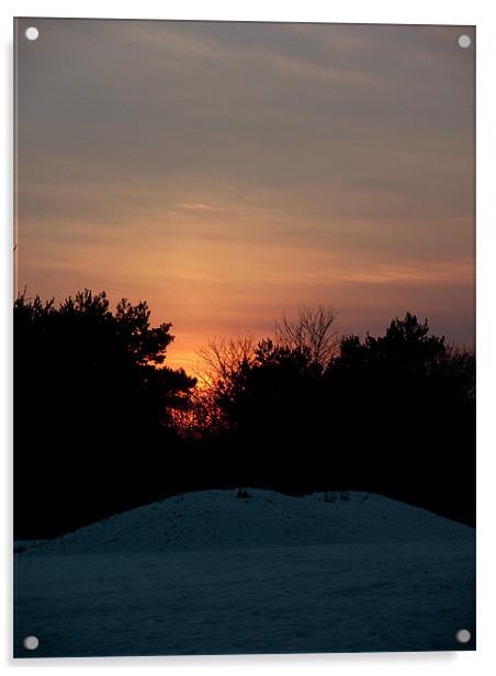 Winter Sunset Acrylic by Bristol Canvas by Matt Sibtho