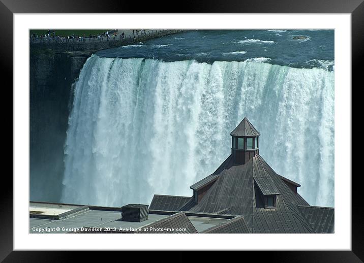 Niagara Fast Framed Mounted Print by George Davidson